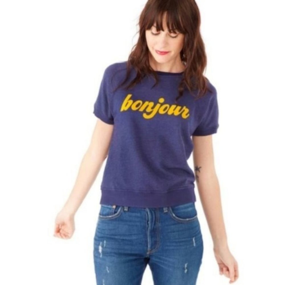 Band.do Bonjour Short Sleeve Sweatshirt Top XS